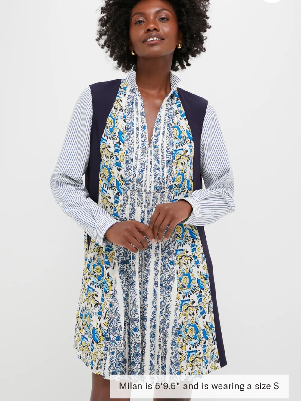 Tuckernuck Goldenrod Chintz Stripe Benji Dress